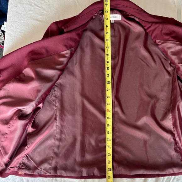 Jones Studio Burgundy Women's Pea Coat, Size 18W - Picture 9 of 13